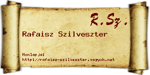 Rafaisz Szilveszter névjegykártya
