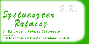 szilveszter rafaisz business card